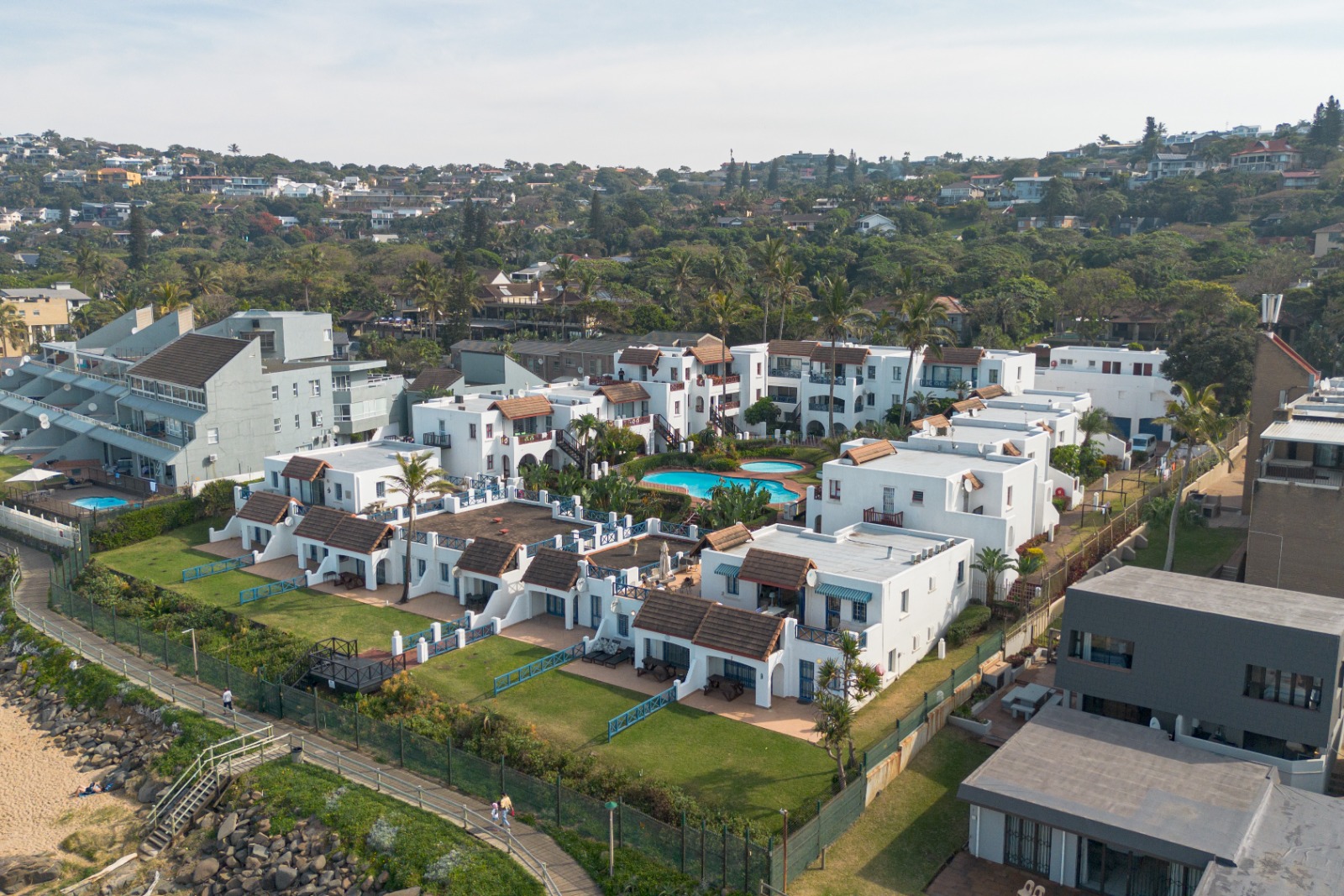 Pool and gardens at the Le Paradis complex in Ballito